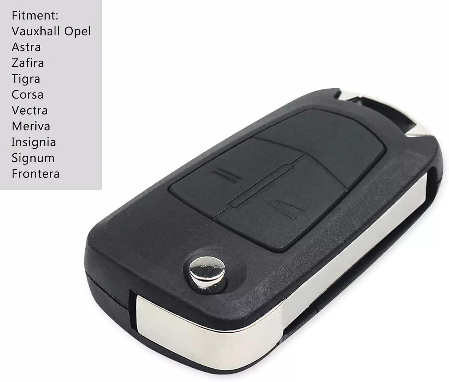 VAUXHALL / OPEL 2 Button Remote Flip Key Fob Case - HU100.