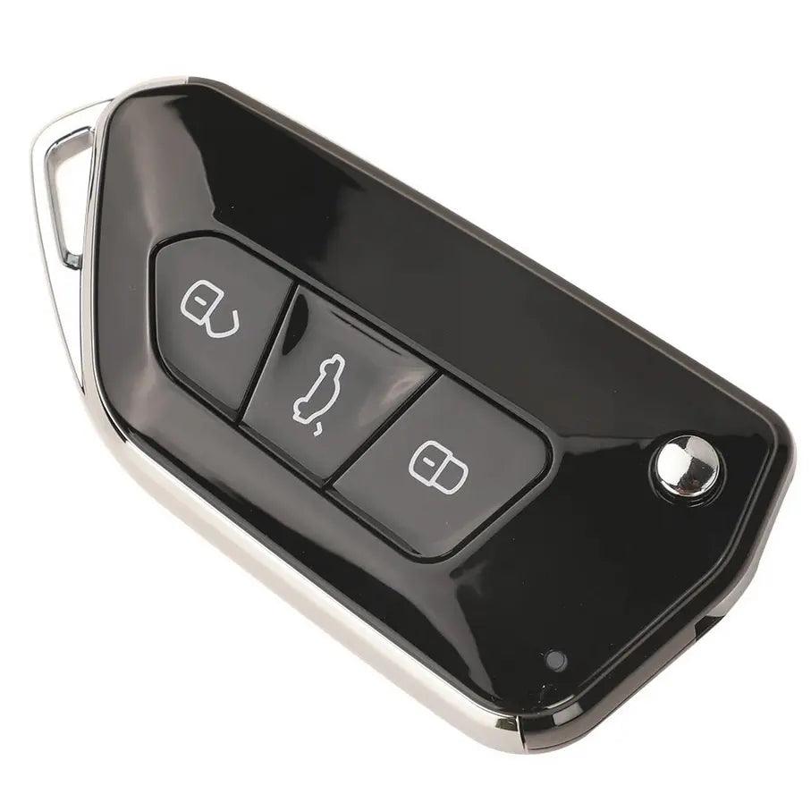 VOLKSWAGEN AUDI SKODA SEAT Remote Flip Key Shell Case 3 Button HU66 New Style.