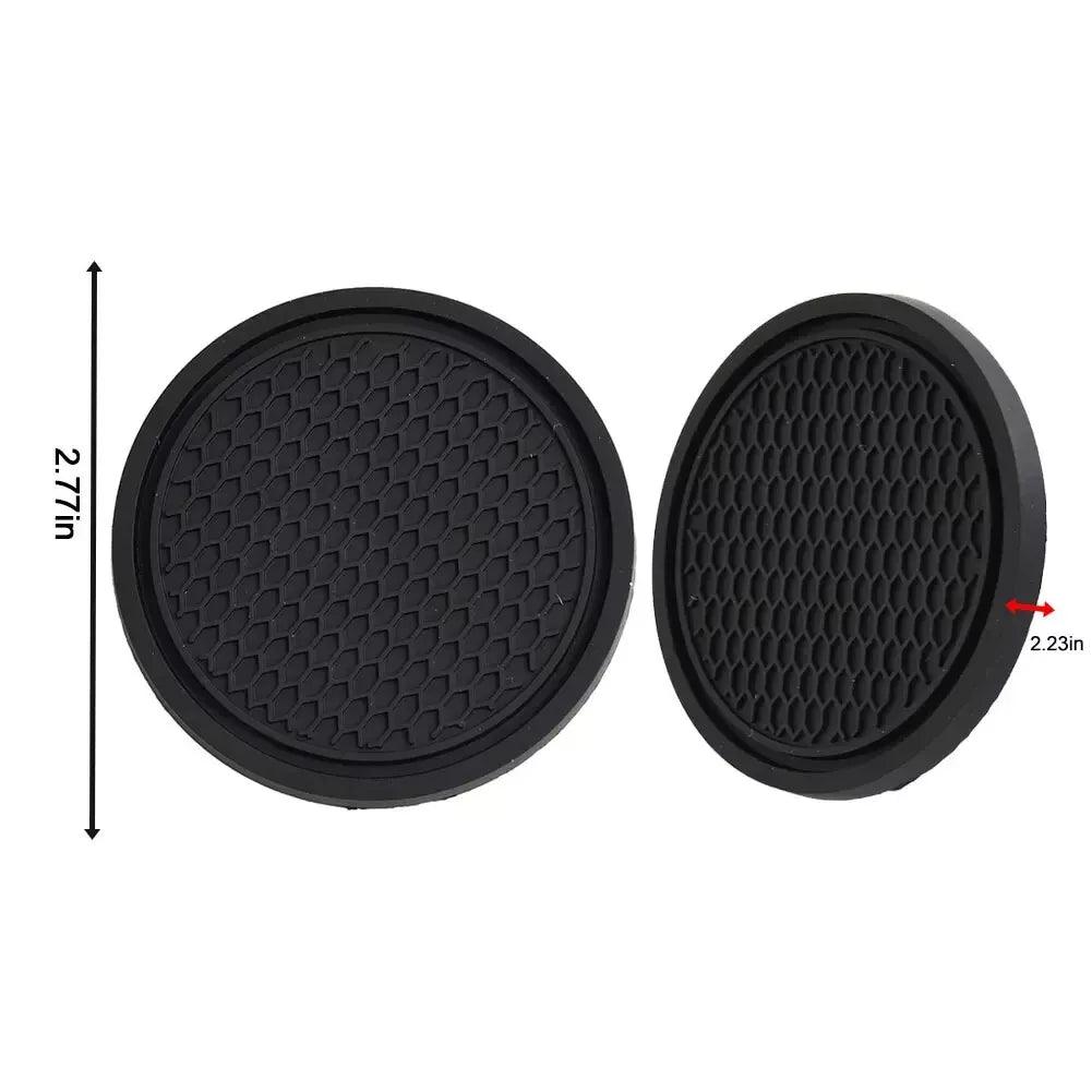 2pcs Cup Holder Pad Coaster Rubber Mat For Land Rover Velar Range Rover Evoque.