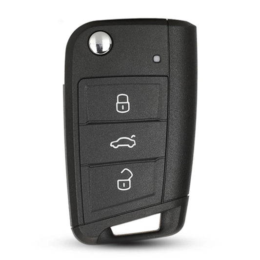 VOLKSWAGEN SKODA SEAT OEM 3 BUTTON FLIP REMOTE KEY FOB CASE HU66 / HU162T - Black - OTOFIX KEYS