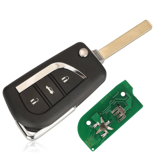 TOYOTA 433MHz H-8A 3 Button Flip Remote Car Key Remote - VA2 Blade