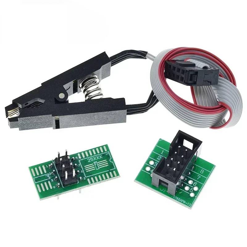 SOIC8 SOP8 Test Clip For EEPROM 93CXX/25CXX/24CXX in-circuit programming on USB Programmer TL866CS TL866A EZP2010 - OTOFIX KEYS