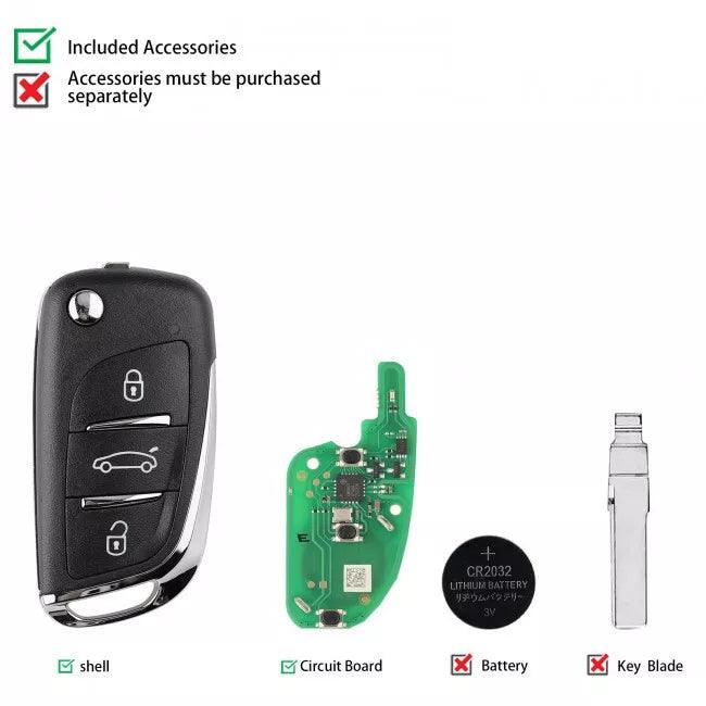 XHORSE VVDI XEDS01EN Super Remote Key 3 Button DS Style Built In Super Chip.