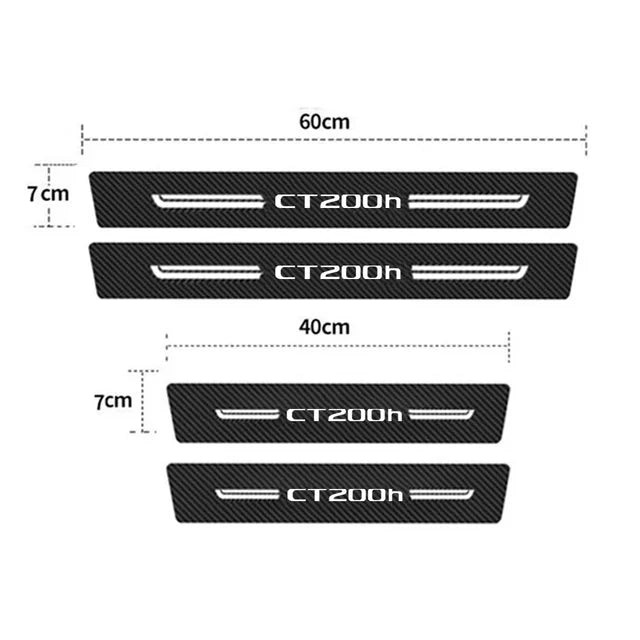 LEXUS CT200h 5PCs Carbon Fibre Door and Boot Sill Scuff Plate Protector