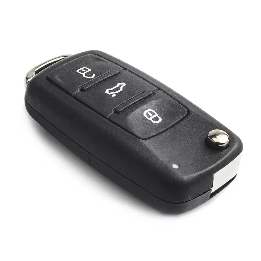 VOLKSWAGEN SEAT SKODA 3 Button Key Fob Top LED HU66.