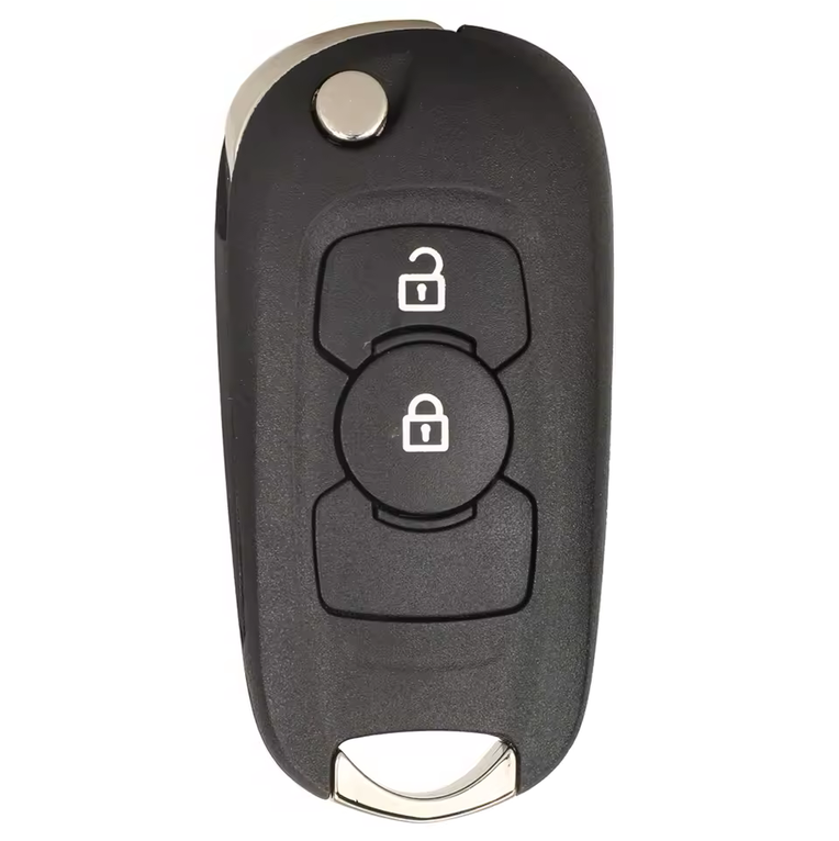 Vauxhall Astra K 2-button flip key shell with HU100 blade