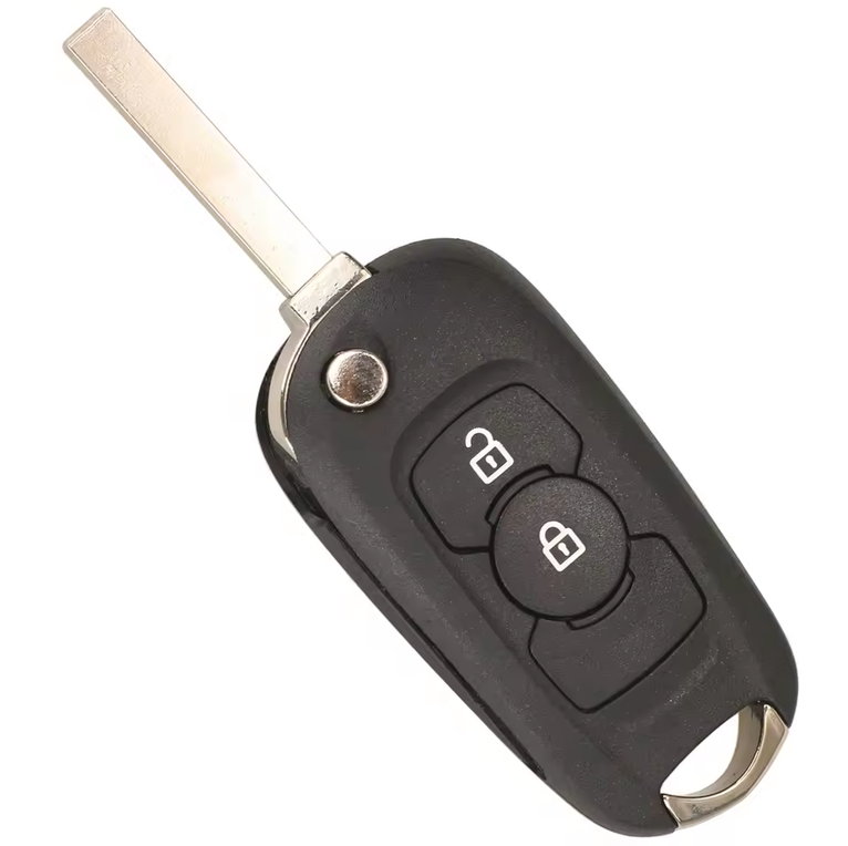 Vauxhall Astra K 2-button flip key case with HU100 uncut blade