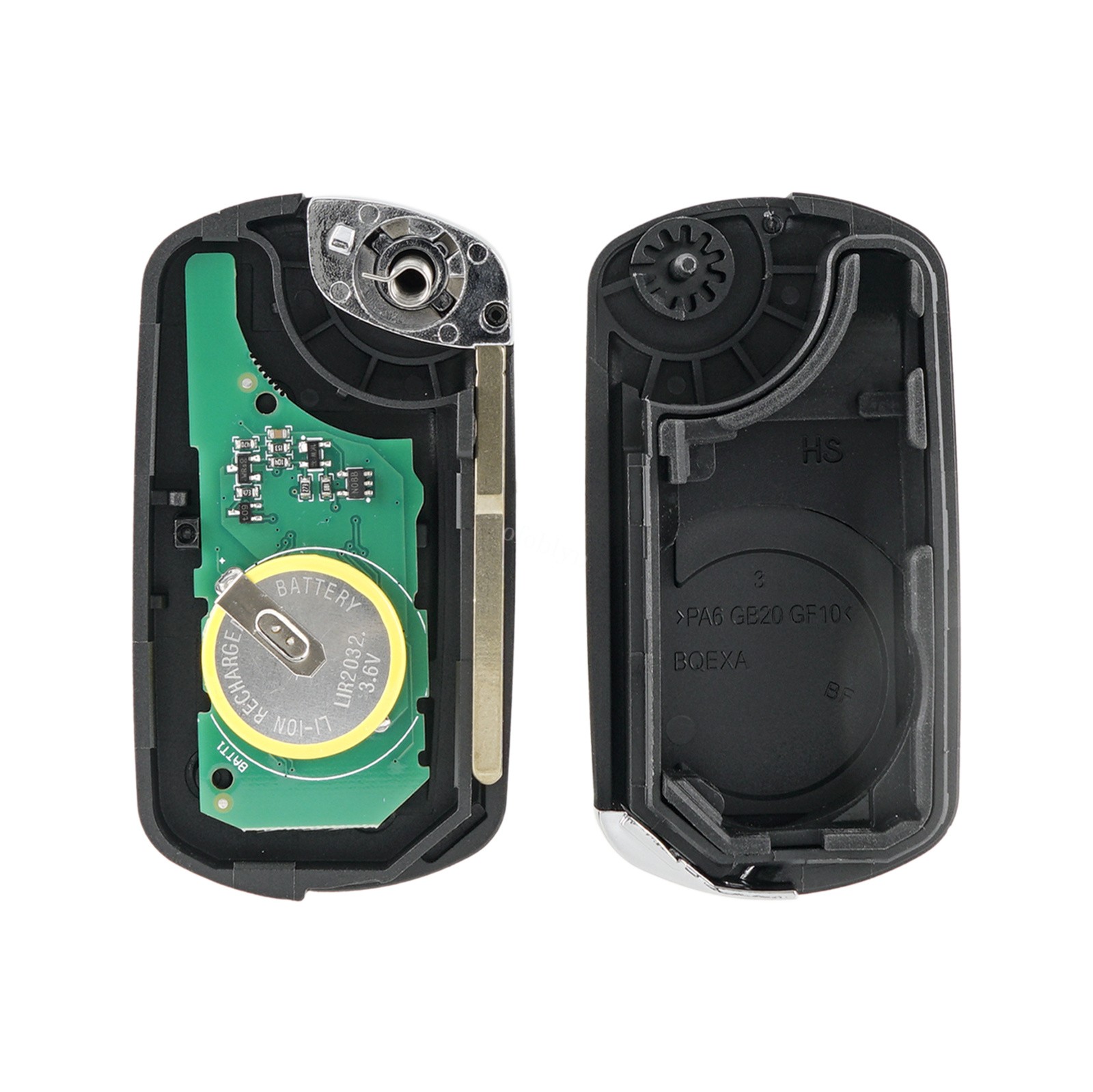 Land Rover Discovery 3 aftermarket 3-button remote key 433MHz with HU101 blade and electronic circuit boards internal