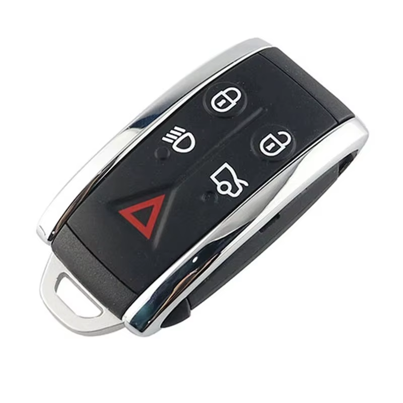 Jaguar 5-button aftermarket smart remote key 433MHz ID46 PCF7953 for XF XK XKR XFR side view